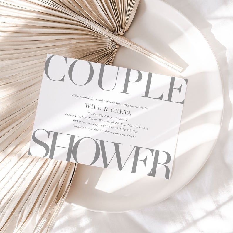 Couples Baby Shower Invitation Couple Shower Invitation Etsy 