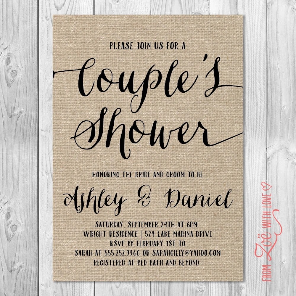Couples Bridal Shower Invitations Templates Printable Word Searches
