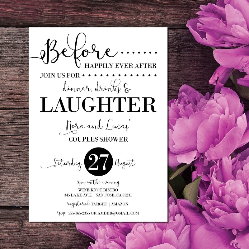 Couples Shower Invitations Template