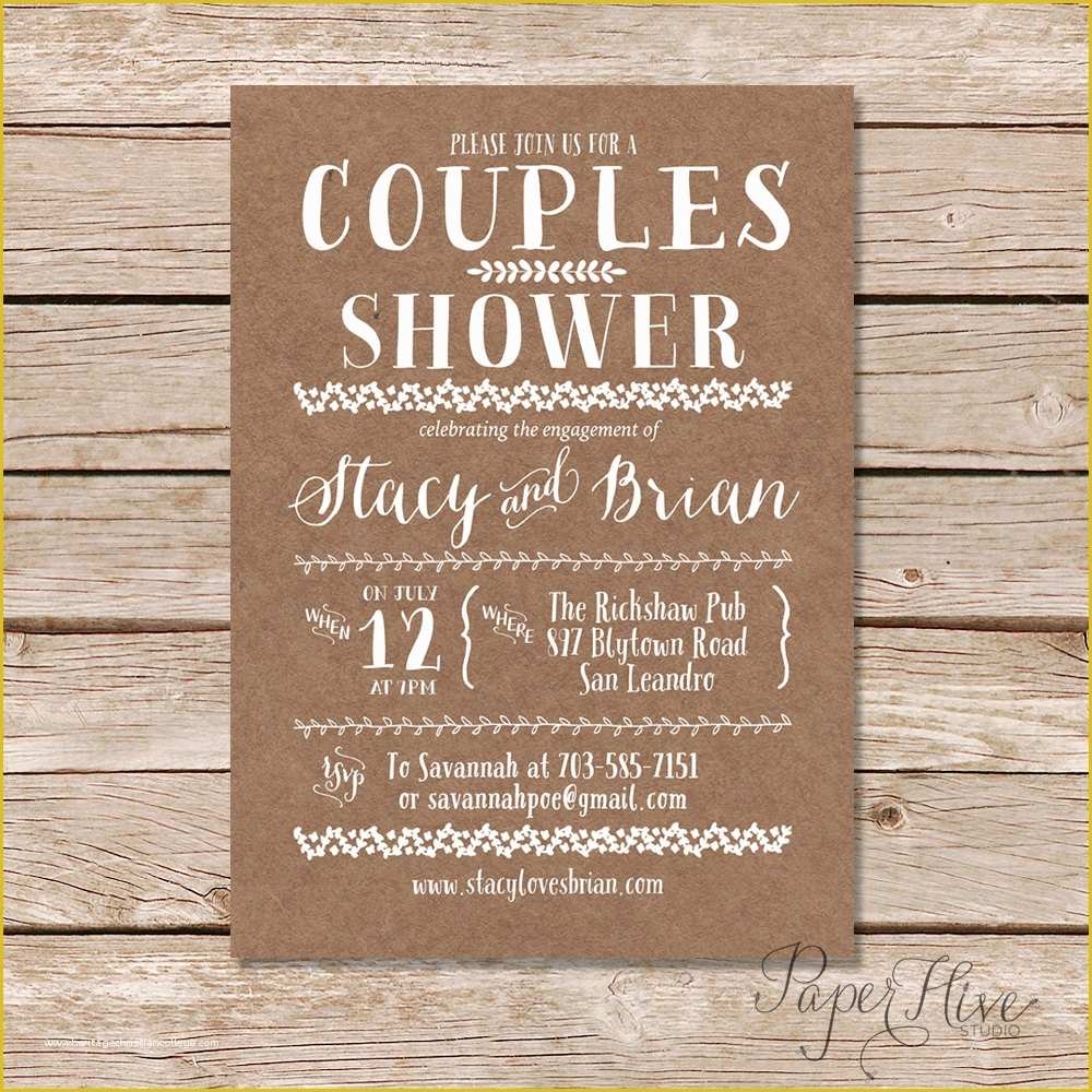 Couples Shower Invitations Template