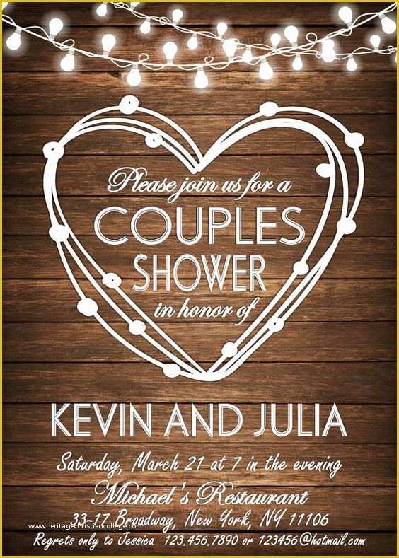 couples bridal shower invitations templates
