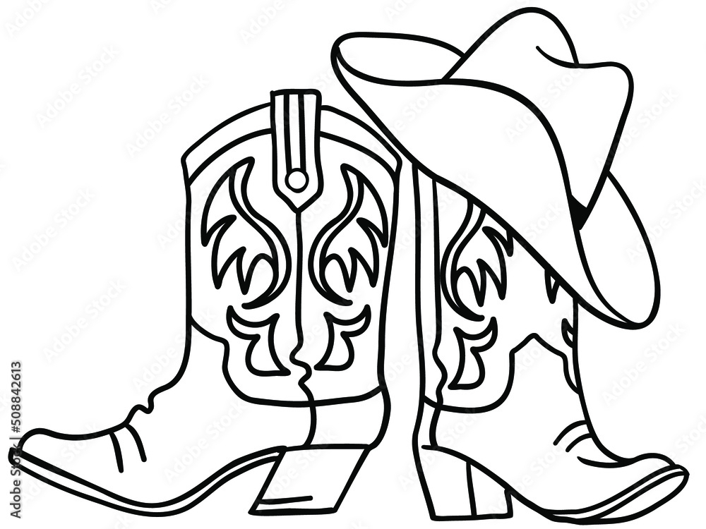 Coloring Page Cowboy
