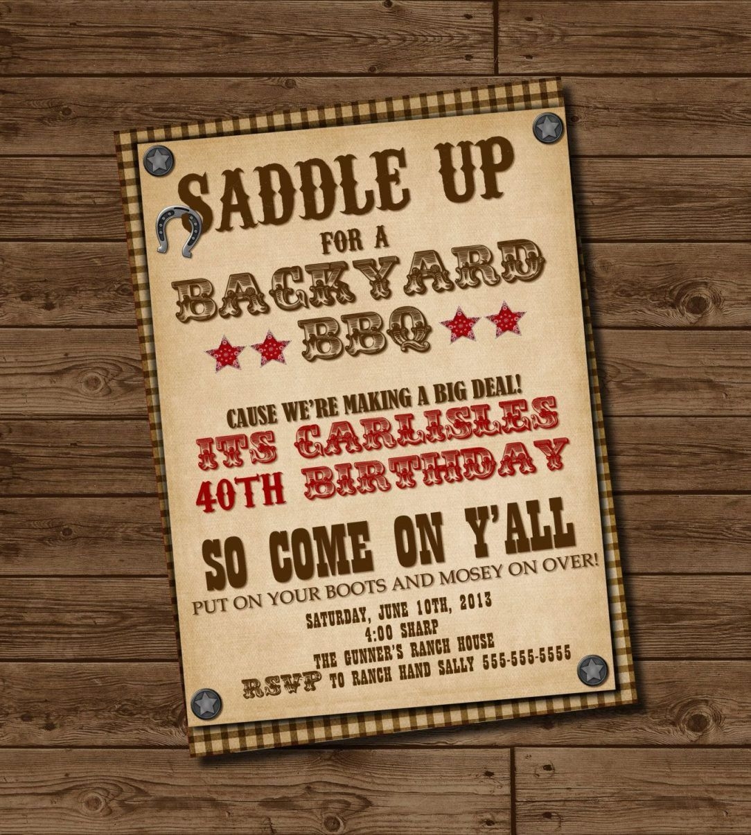 country themed invitation template