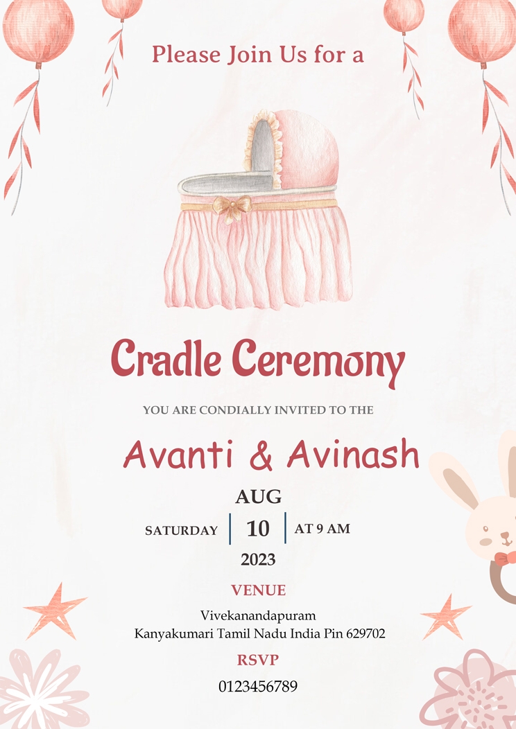 Cradle Ceremony Invitation Card Free Infoupdate