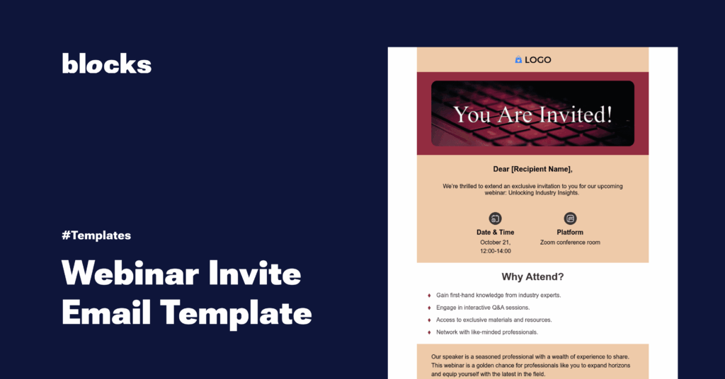 Crafting The Perfect Webinar Invite Email Template Blocks