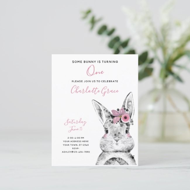 Create Your Own Invitation Postcard Zazzle First Birthday 