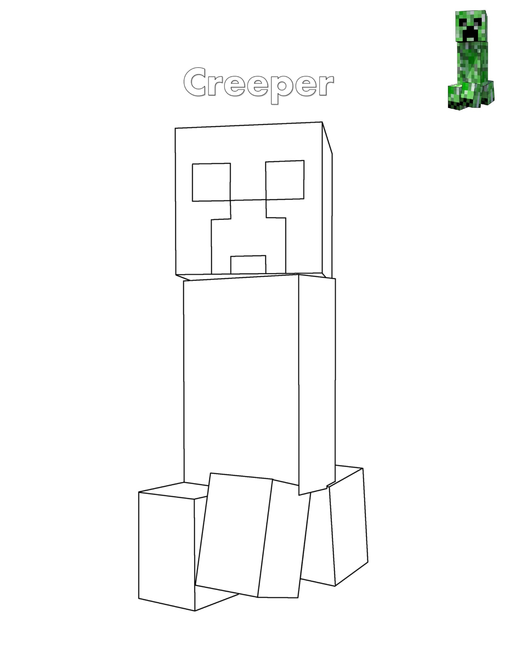Creeper Minecraft Coloring Pages Coloring Cool