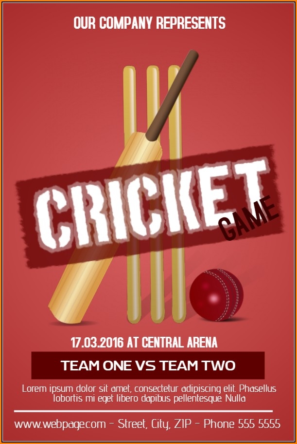 Cricket Birthday Party Invitation Templates Template 1 Resume 