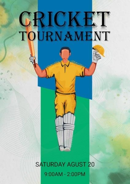 cricket match invitation template