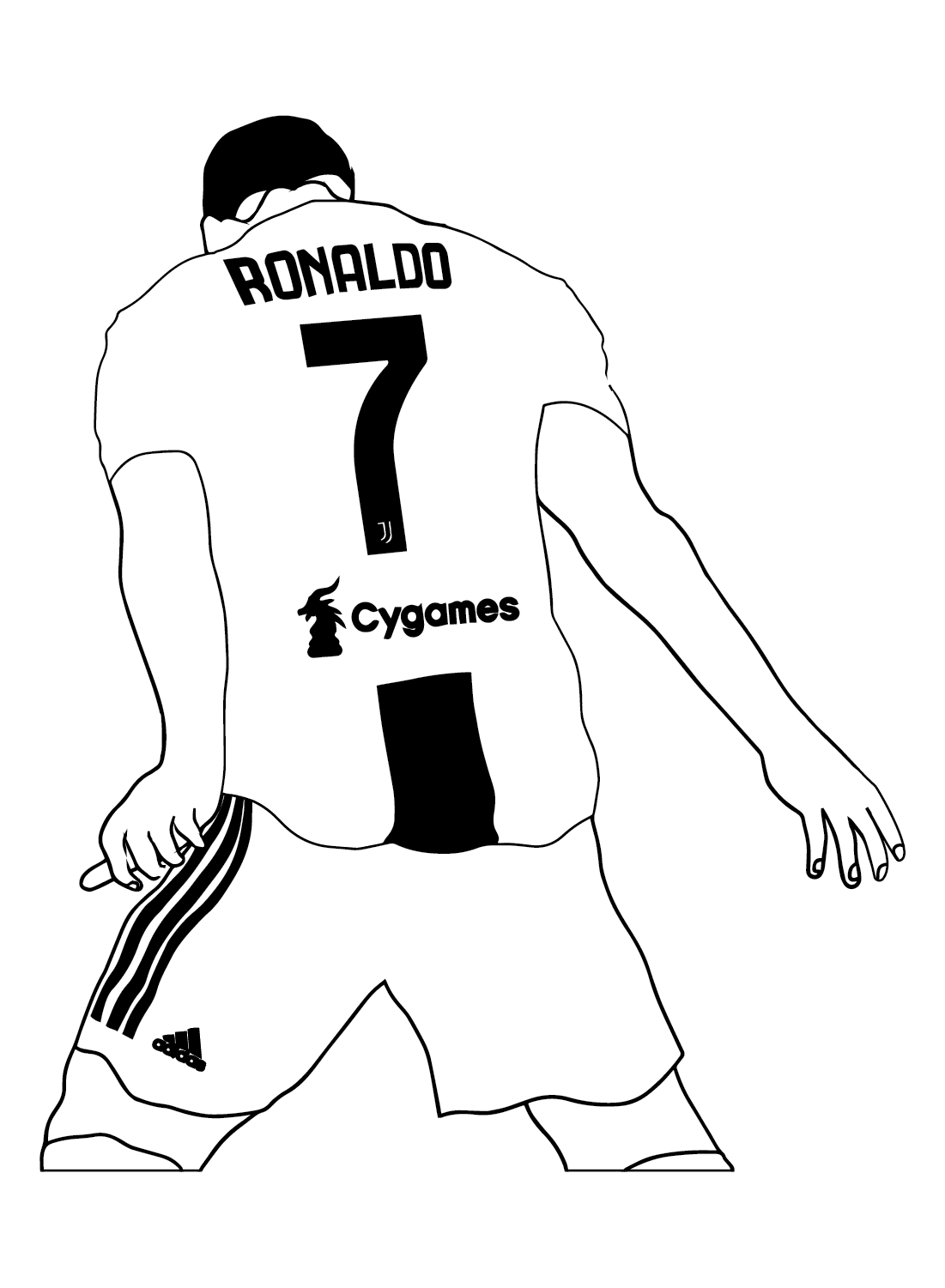 Cristiano Ronaldo Jersey Coloring Page Free Printable Coloring Pages