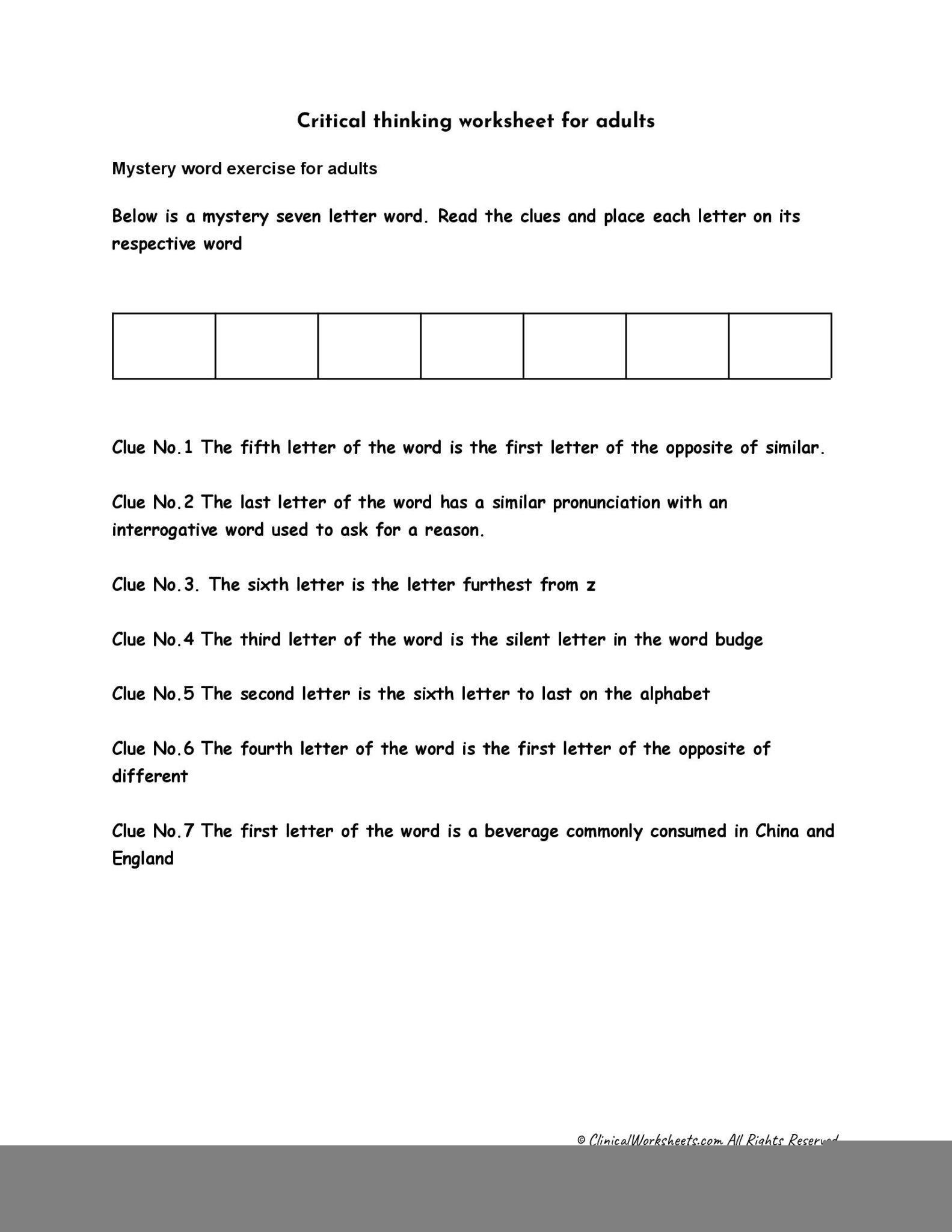 Critical Thinking Skills Worksheets For Adults SkillsWorksheets