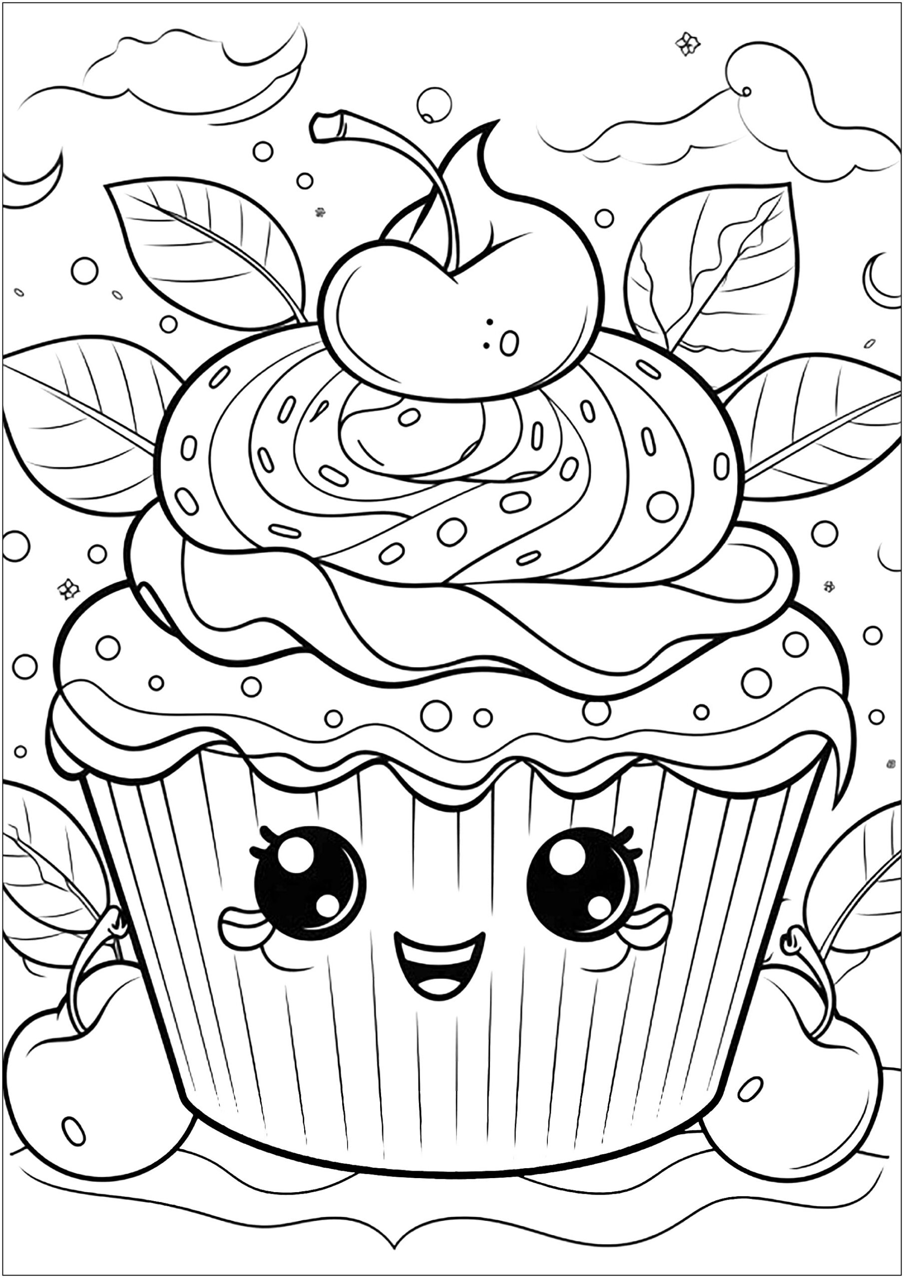 Cakes Coloring Pages