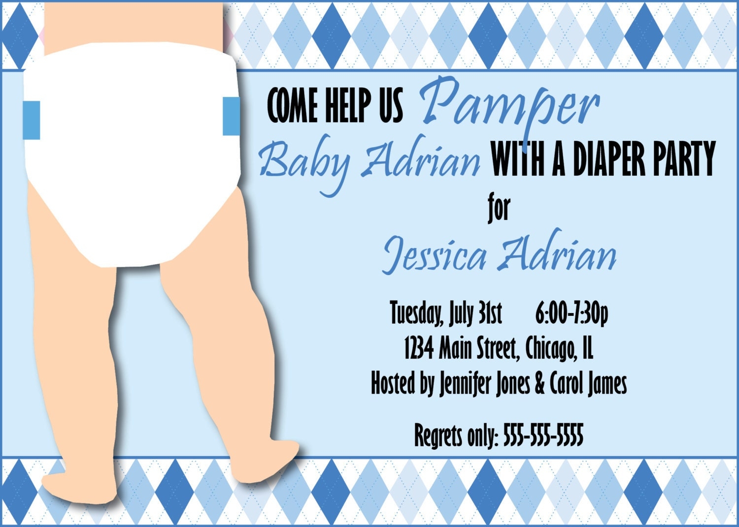 diaper shower invitation template free