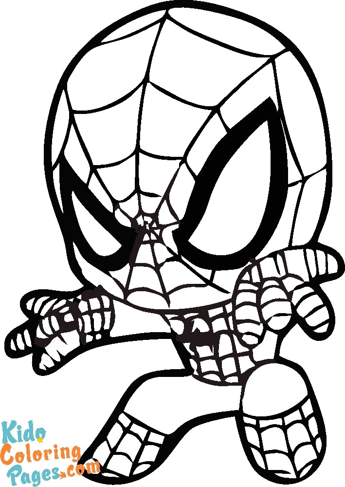 Easy Spiderman Coloring Pages