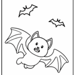 Cute Bats Coloring Page Free Printable Coloring Pages