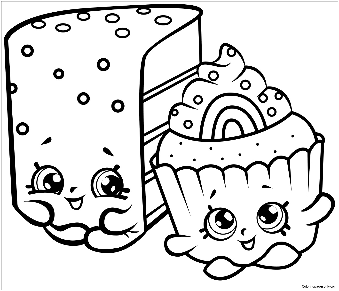 Cute Cakes Shopkins Coloring Pages Shopkins Coloring Pages Coloring 