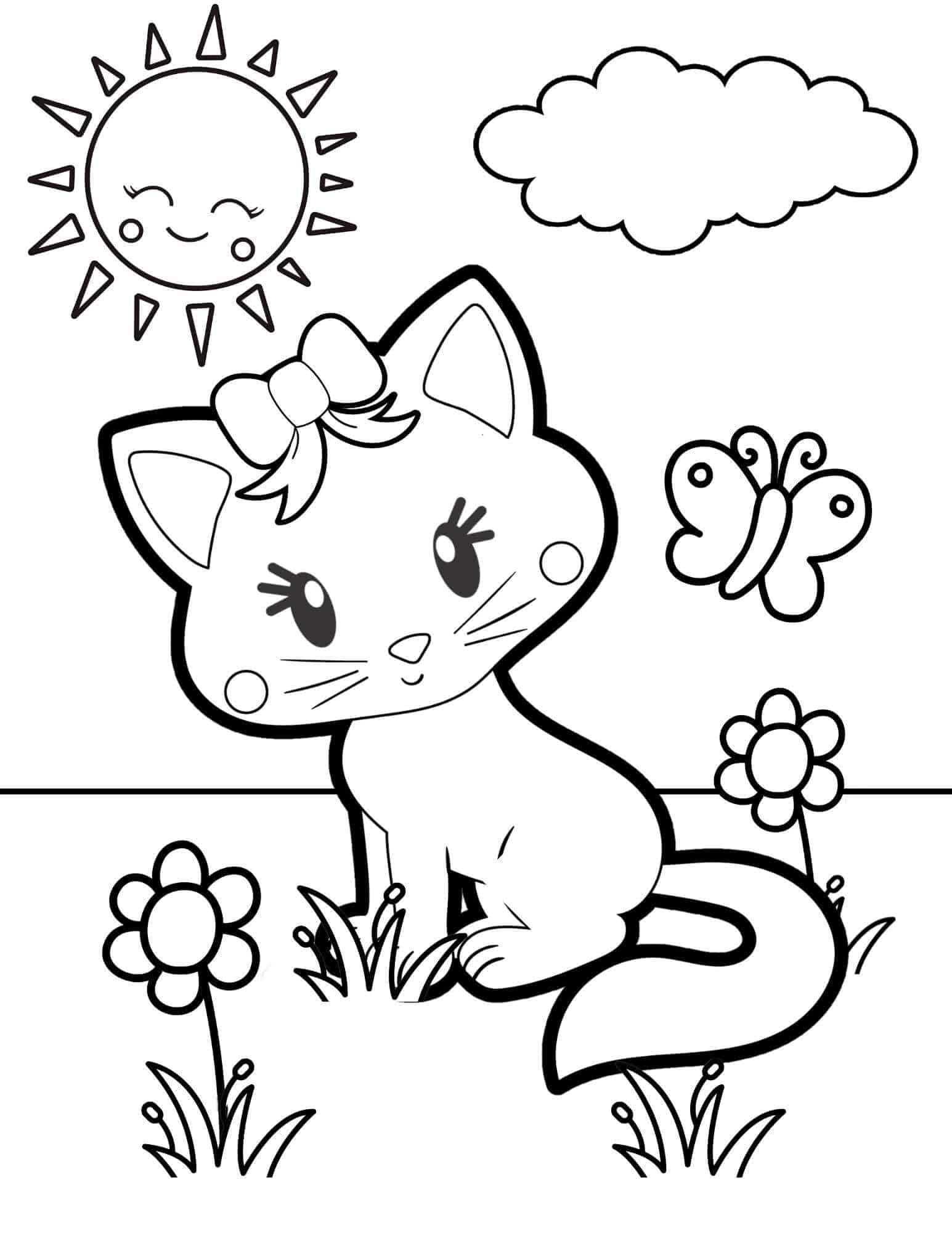 Kitty Coloring Page