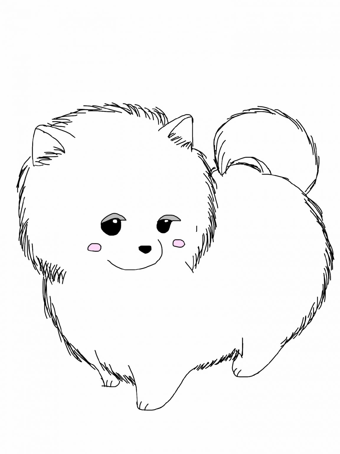 Cute Dog Color Pages
