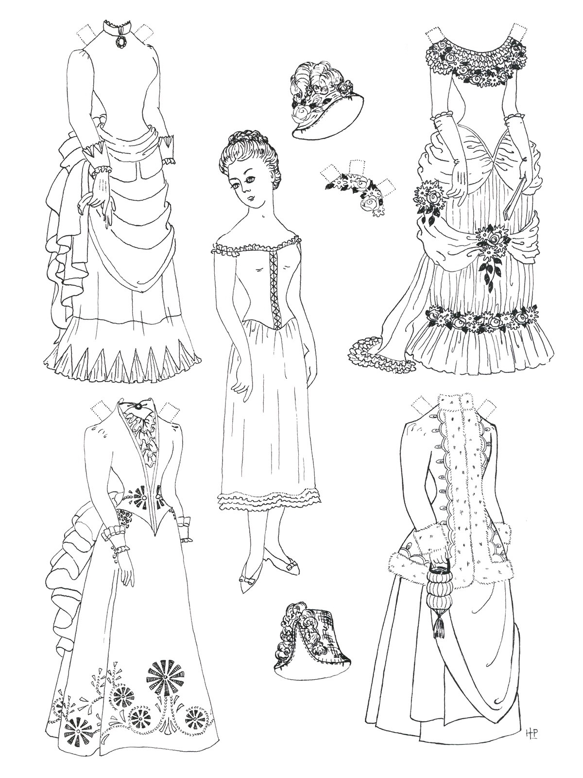 Coloring Pages Paper Dolls
