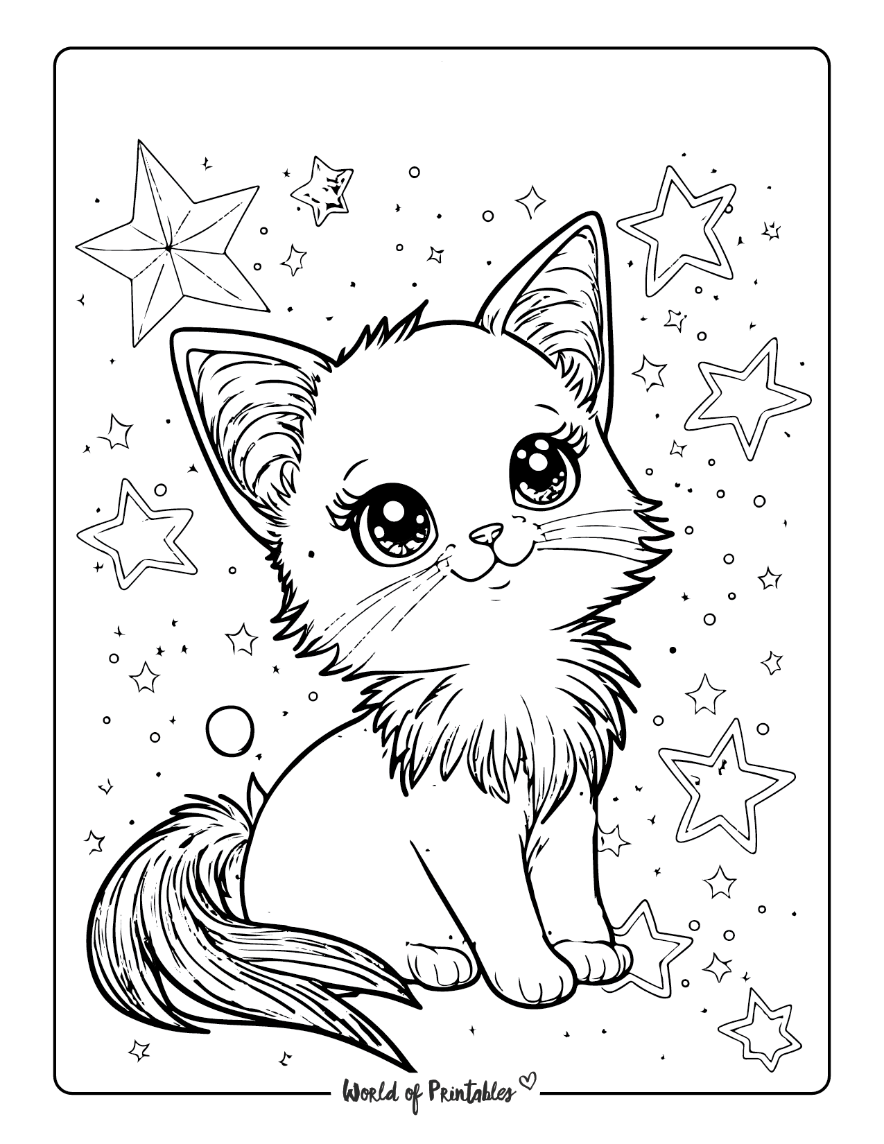 free cat coloring page