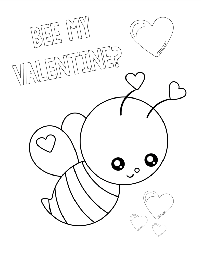 valentines free coloring pages