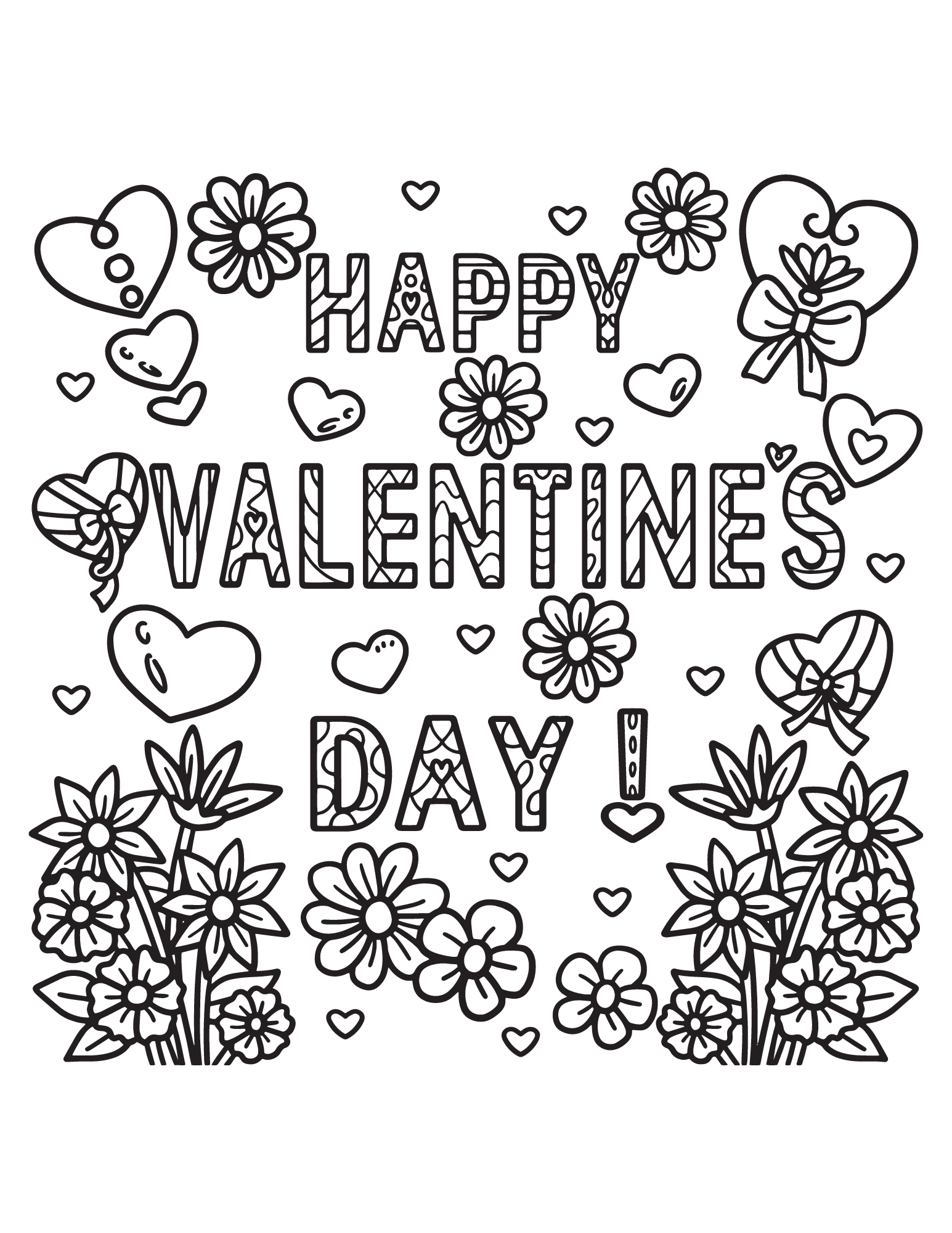 Happy Valentine Coloring Pages