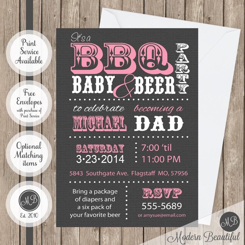 Daddy Shower Invitation Template