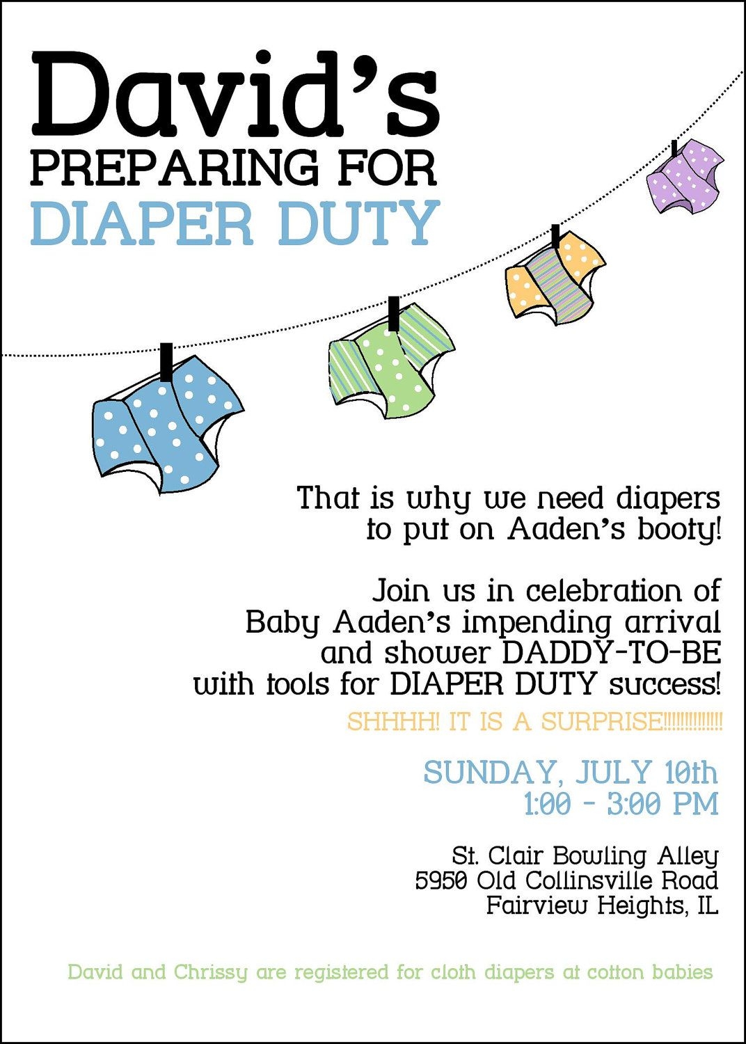 Daddy Shower Invitation Template