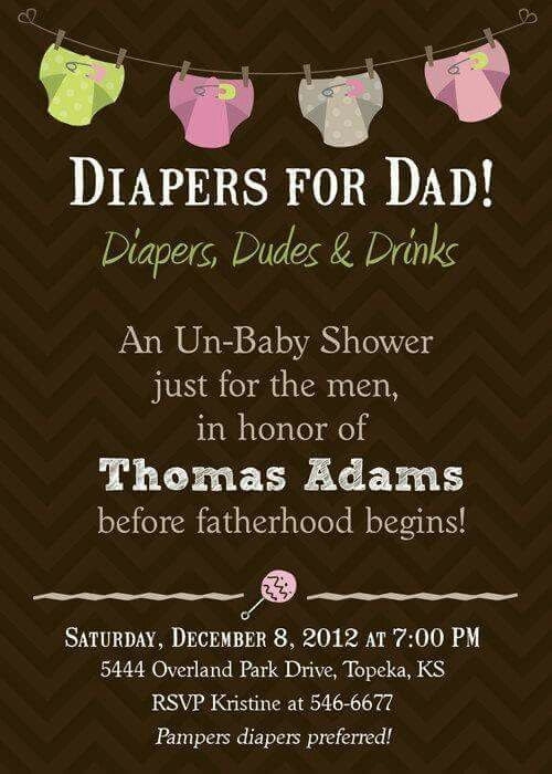 daddy shower invitation template