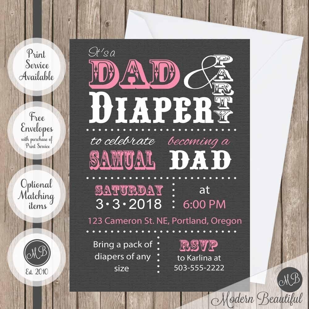 Daddy Shower Invitation Template