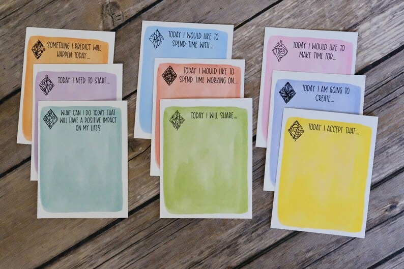 Daily Intention Printable Journal Cards Mindfulness Journal Etsy
