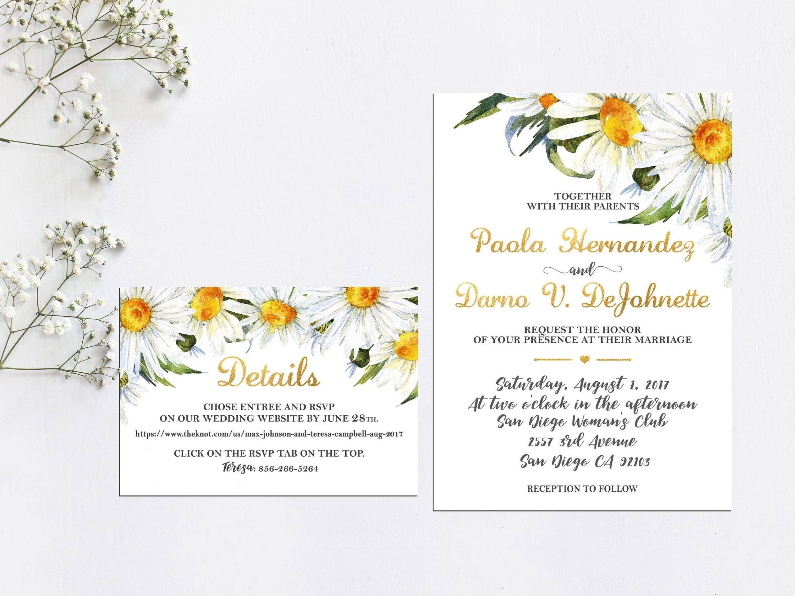 daisy invitation template free