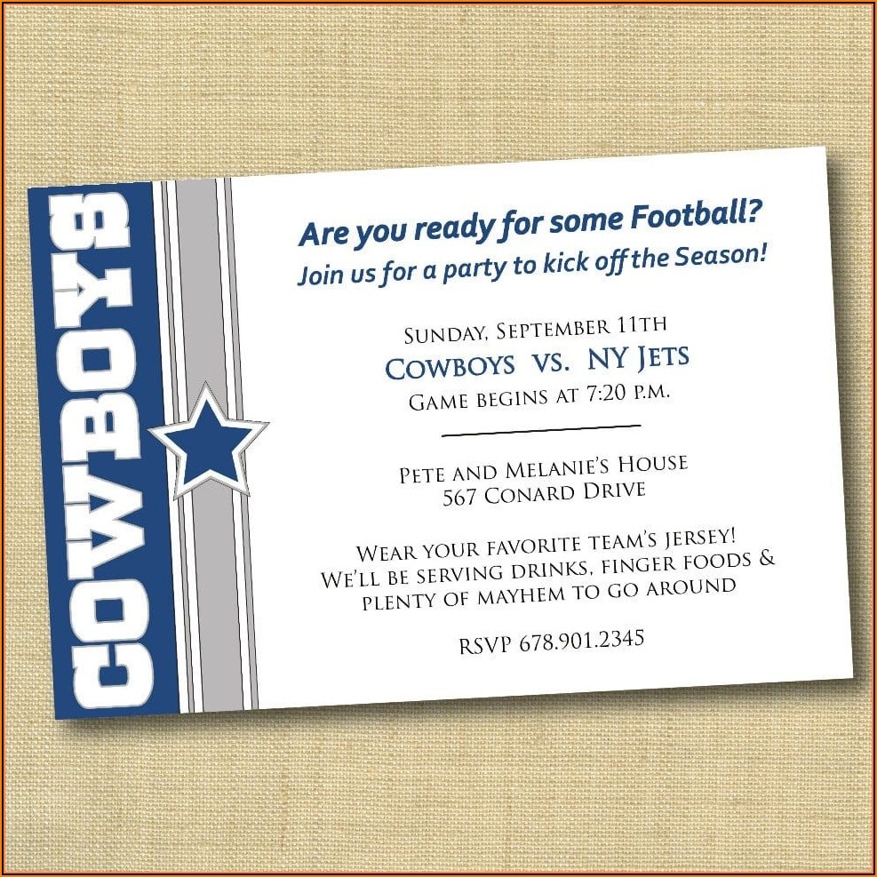 Dallas Cowboys Birthday Invitation Template Template 2 Resume 