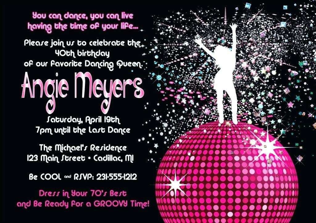 dance party invitation template