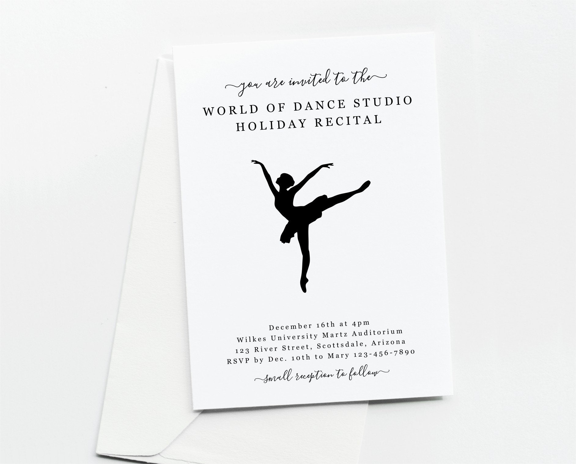 Dance Recital Invitation Template Printable Invite Evite From Dance 
