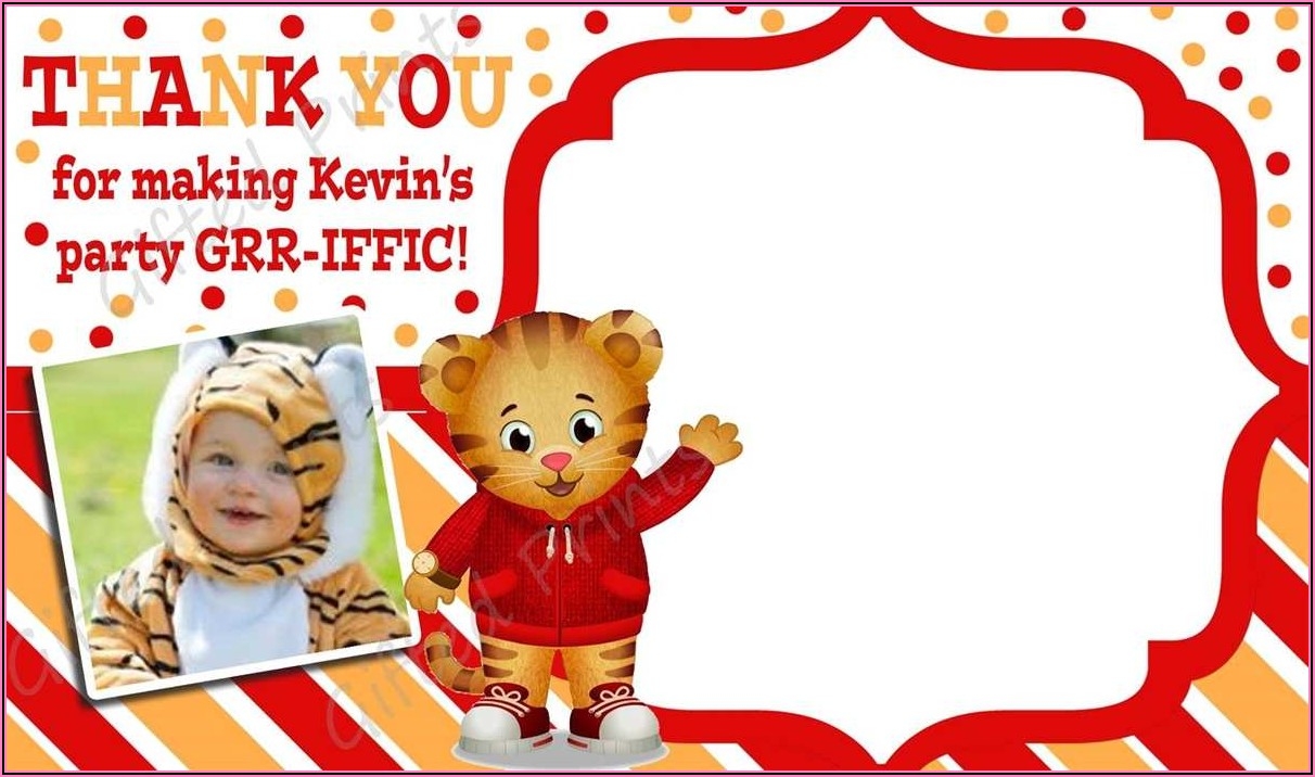 Daniel Tiger Birthday Invitation Template Free Invitations Resume 