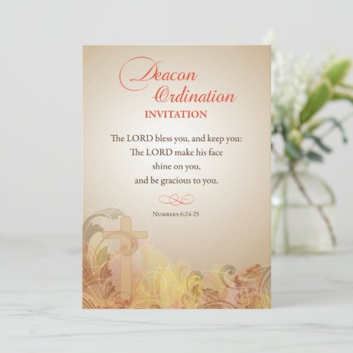 Deacon Ordination Invitation Scripture Zazzle