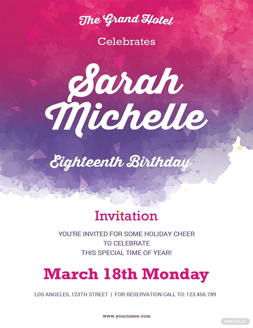 Debut Invitation Template In Word PSD Publisher Pages Download