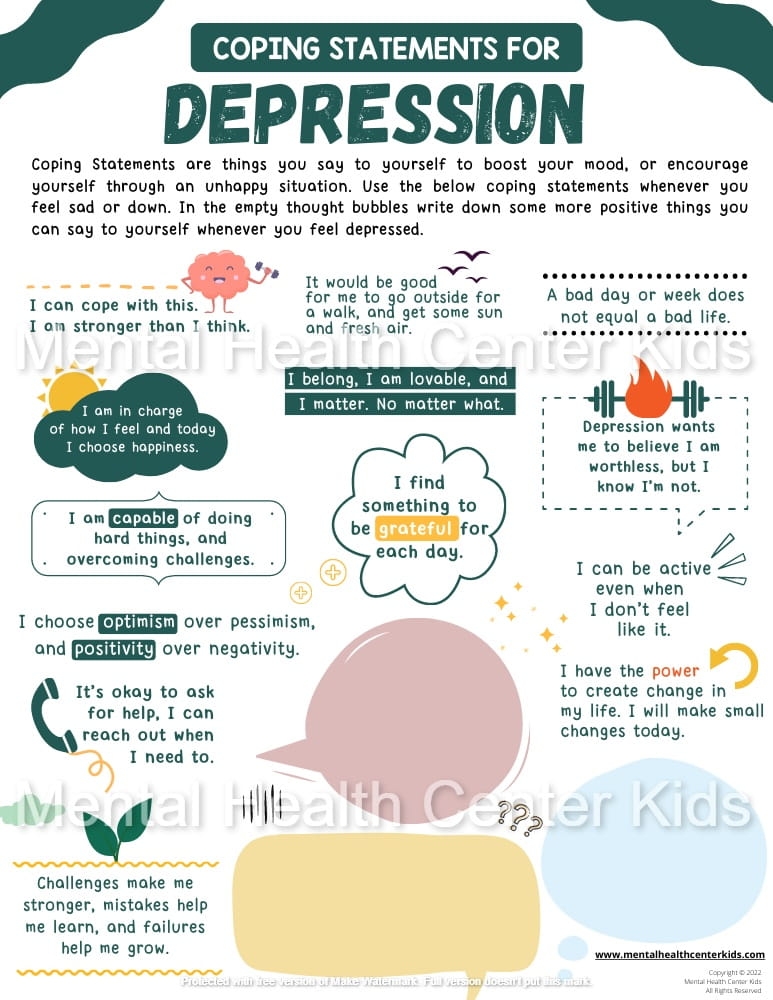 Depression Worksheet For Teens HappierTHERAPY Worksheets Library