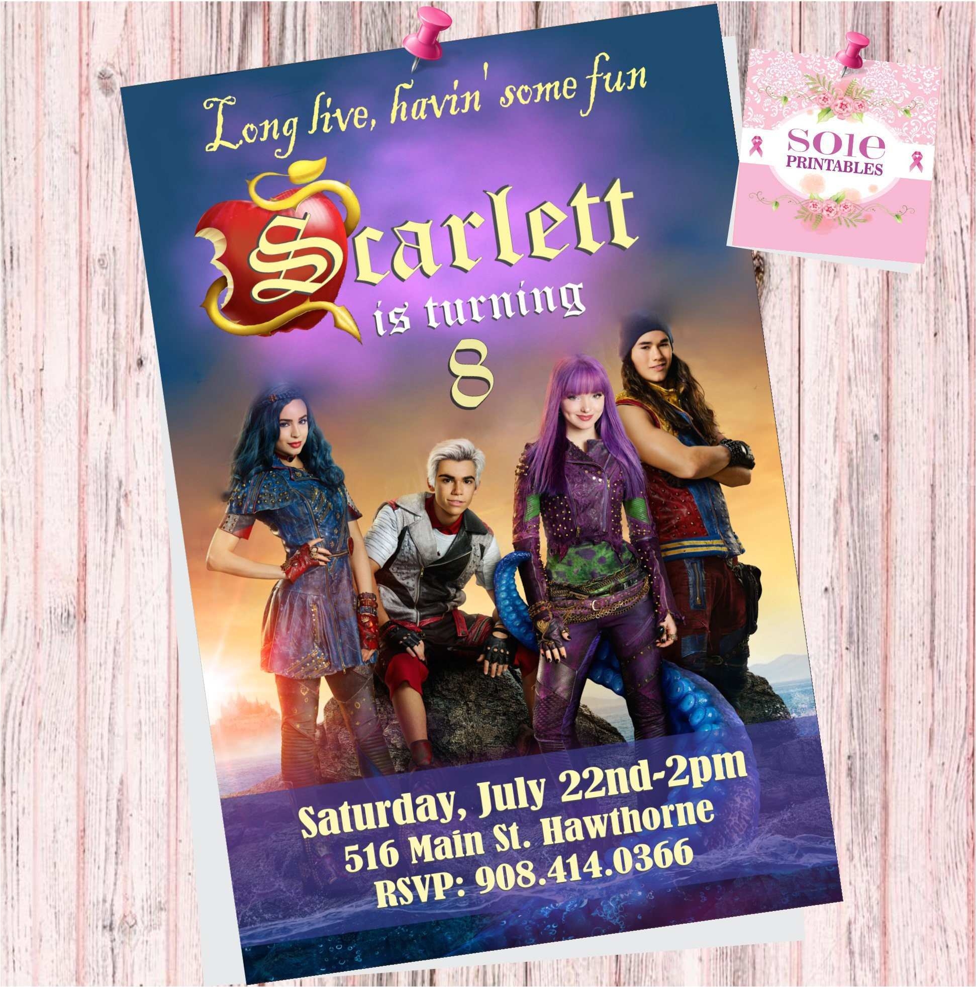 descendants 3 invitation template