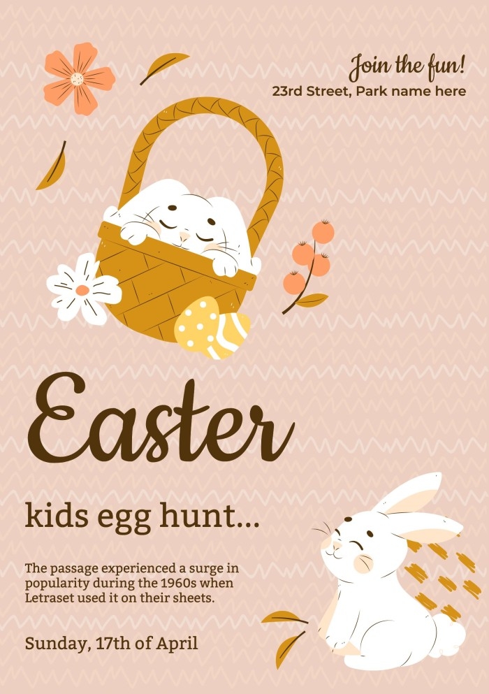 easter egg hunt invitation template