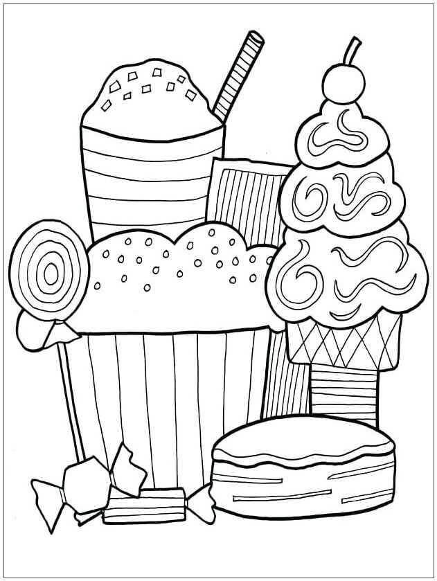 Coloring Pages Dessert