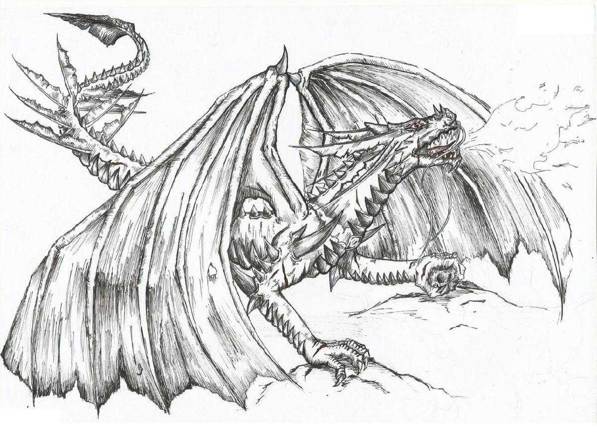 Dragon Realistic Coloring Pages