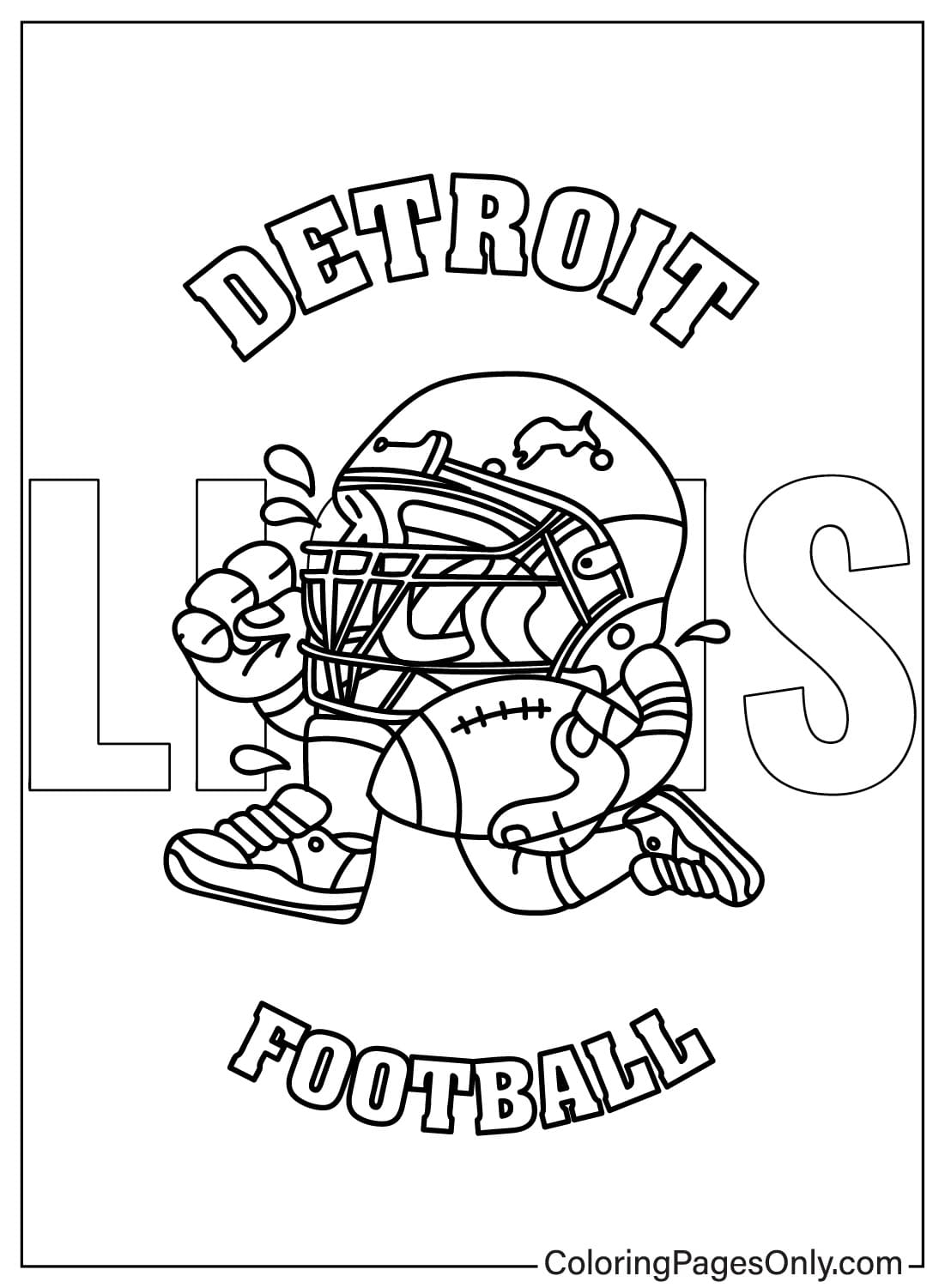 Detroit Lions Coloring Page Free Printable Coloring Pages