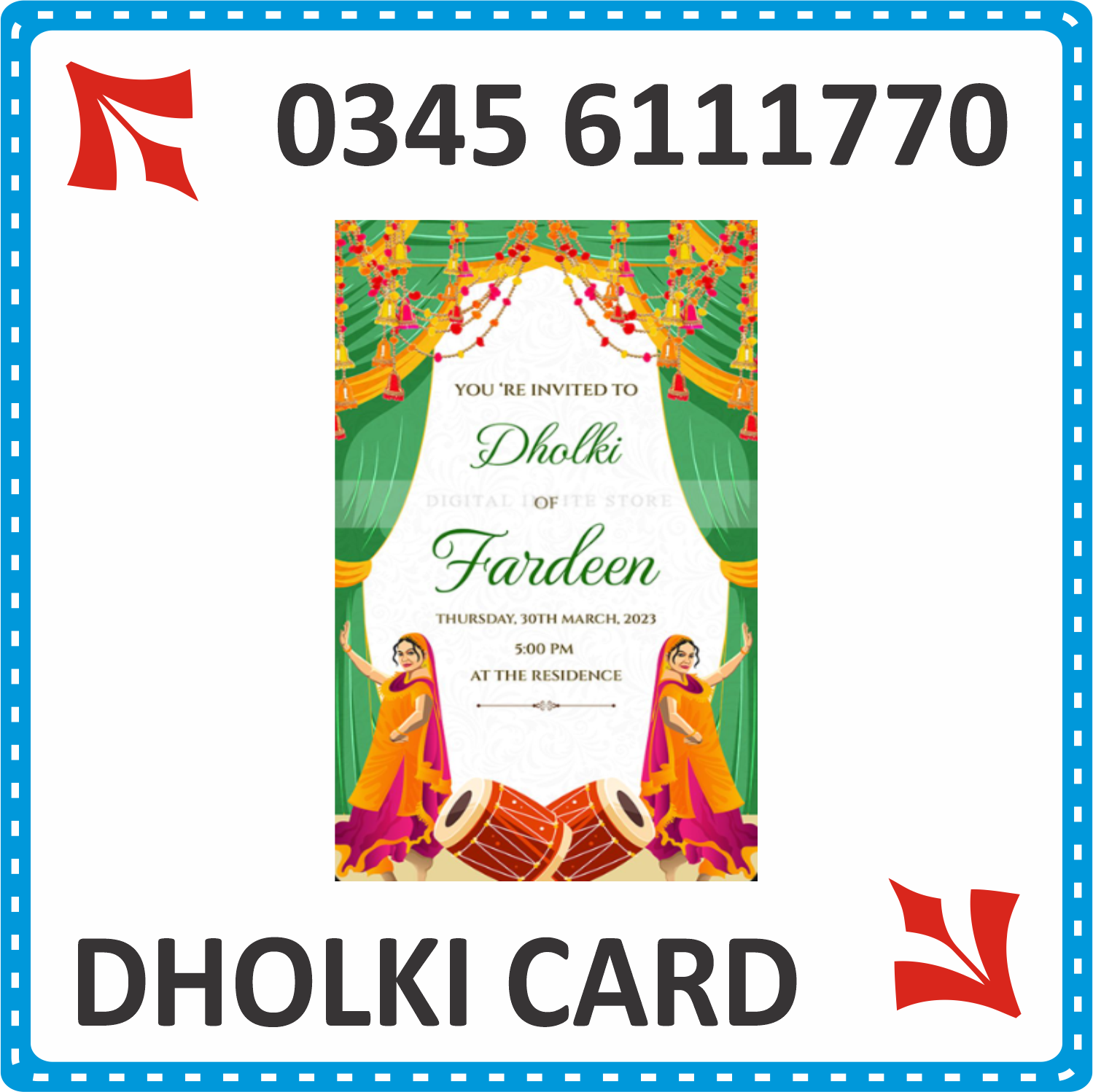Dholki Invitation Cards Price In Pakistan