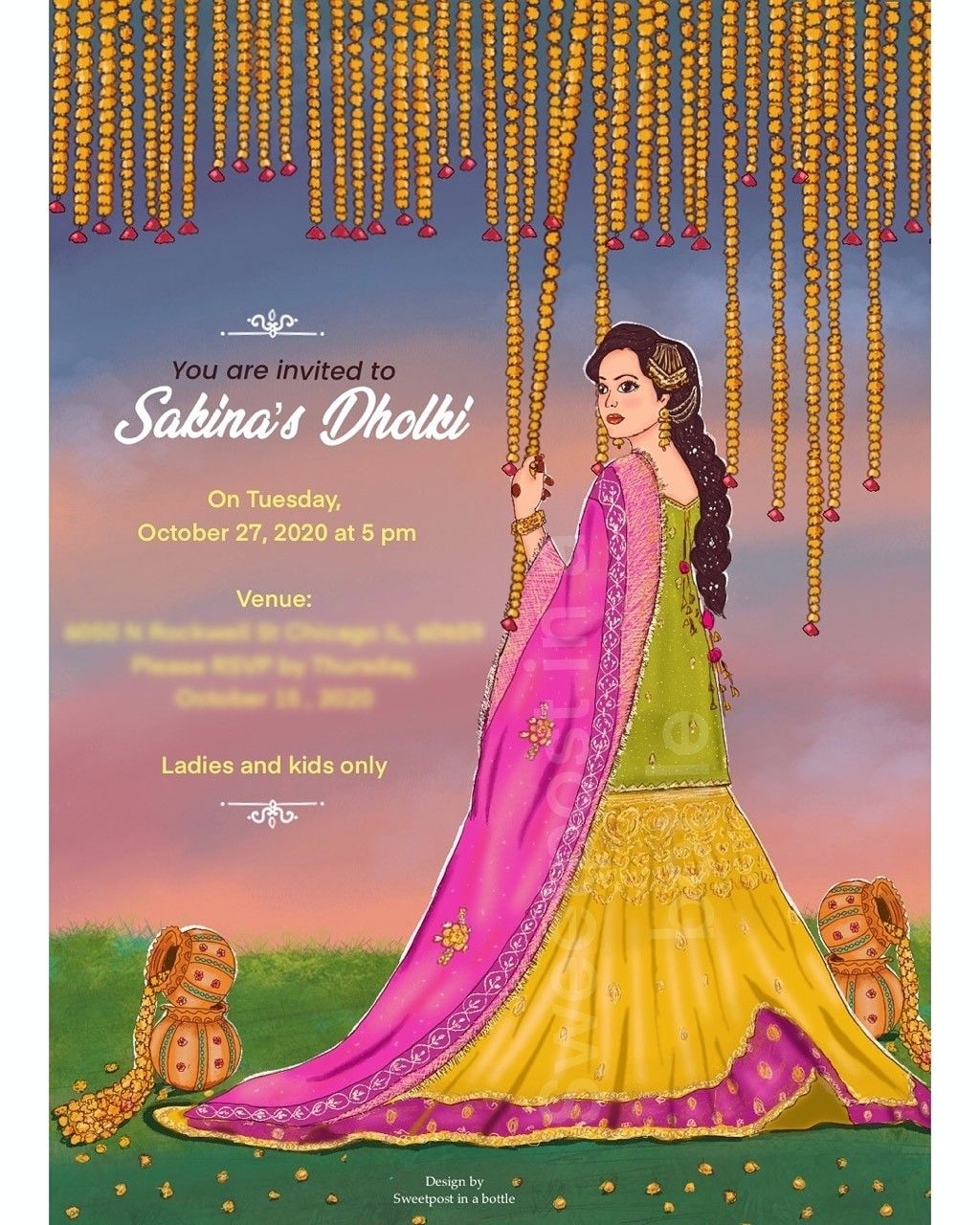 dholki invitation cards template