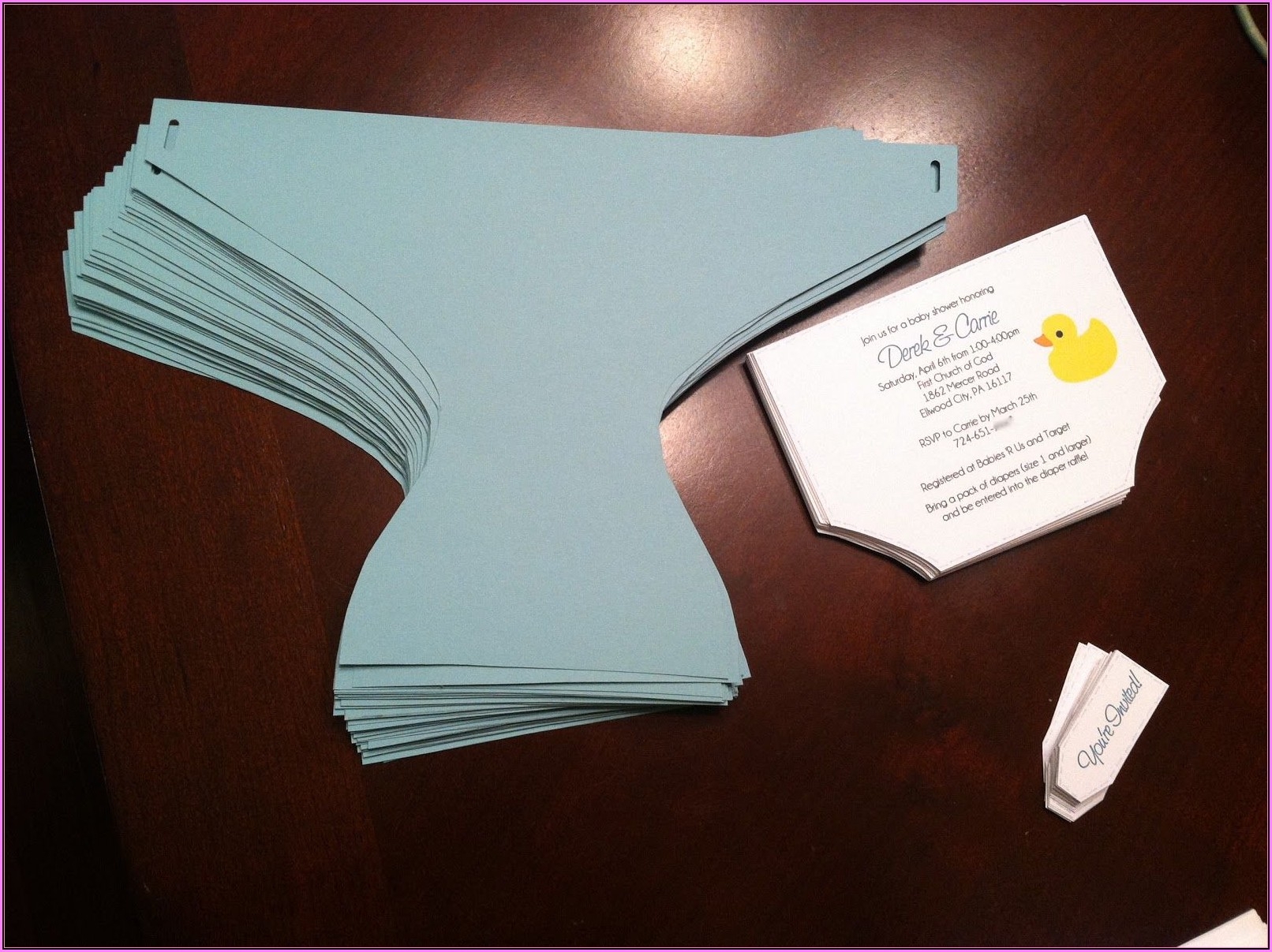 diaper invitation template cricut