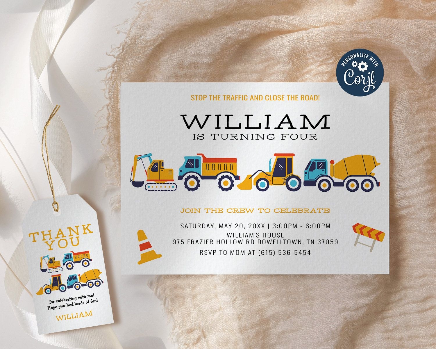 digger party invite template free