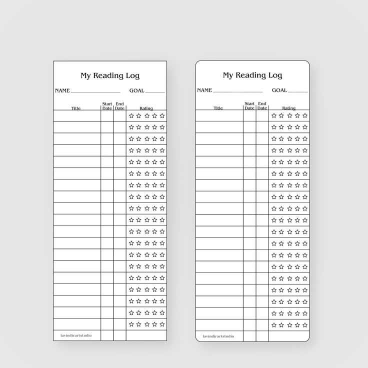 Digital Print Bookmark With Printable Reading Tracker Library Card