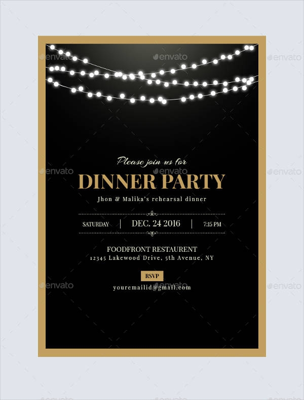 Dinner Invite Templates DocTemplates